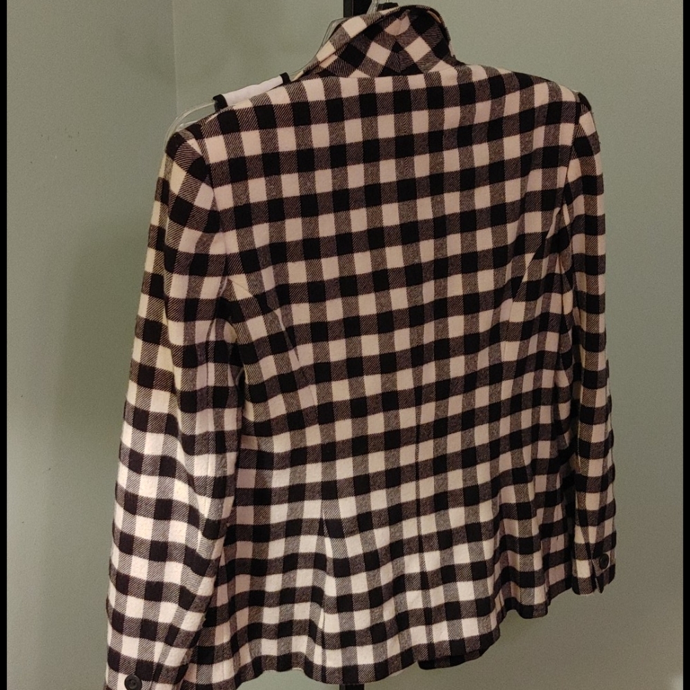 Wool Buffalo Check Blazer - Picture 6 of 7